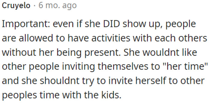 It's important to respect personal boundaries and not impose on others' time, even with family.