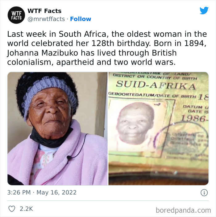 32. The oldest woman in the world