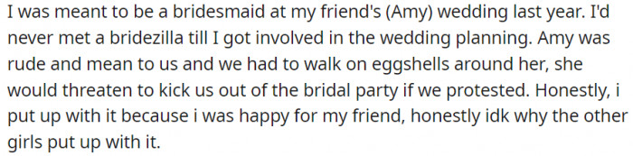 Was meant to be a bridesmaid