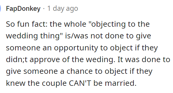 There's always got to be the educational comment that provides a logical response.