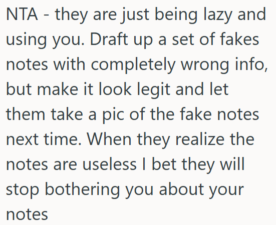 OP could leave a set of convincing fake notes so they'll stop taking hers.