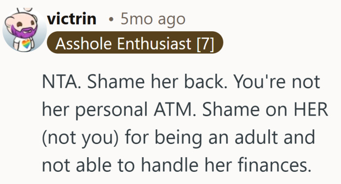 Being family does not automatically mean unlimited withdrawals.