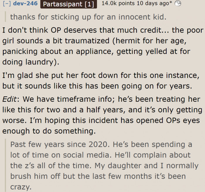 As a mother, the original poster needs to do something about the situation.