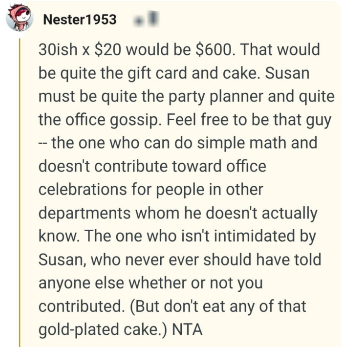 Let's head into the comments section and find out what other Redditors have to say...