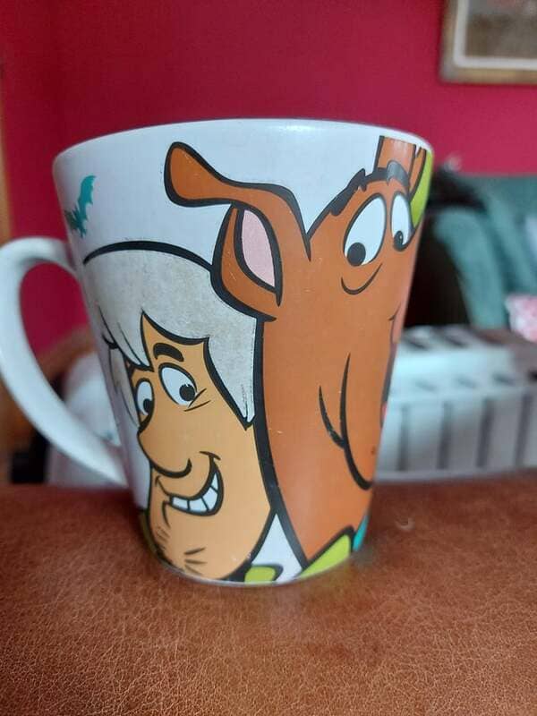 30. Over the years, Shaggy has slowly turned gray on my Scooby-Doo mug.