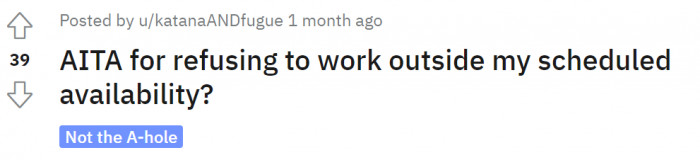 OP posted it under the r/AITA community, of course.