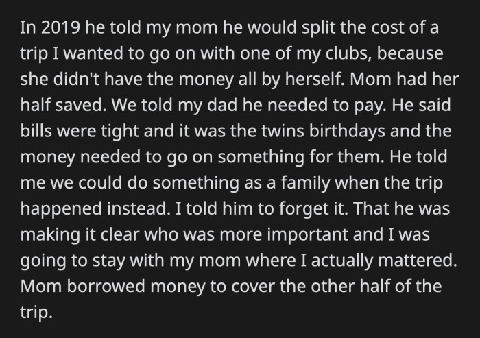 About a month later, he called and said one of his stepkids was having a hard time because of bullying.