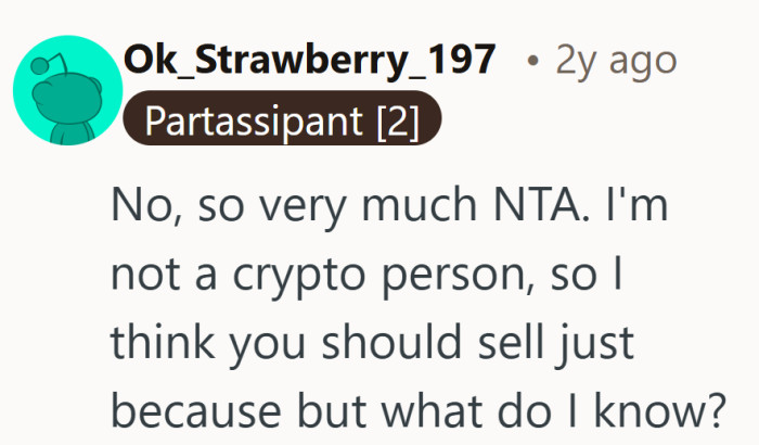 Even someone outside the crypto world can see this is more about boundaries than investments.