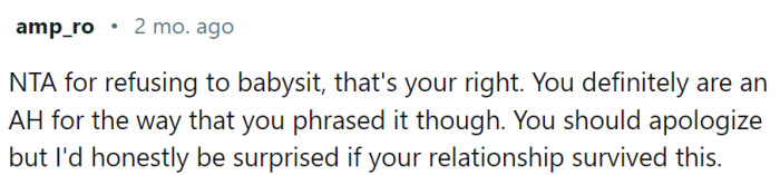 The only problem is the way she said it