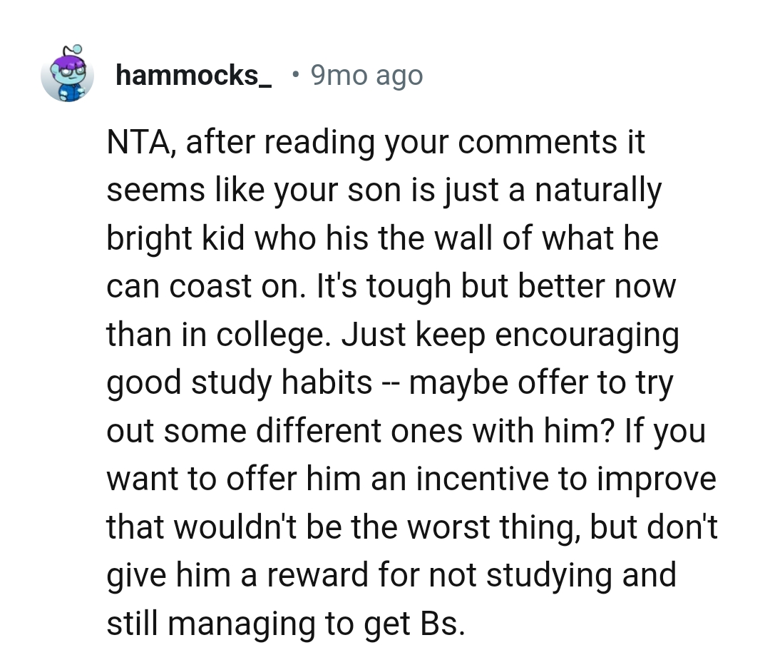 Encouraging good study habits