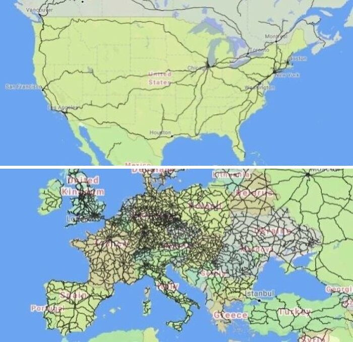 Passenger Trains In The United States vs. Europe