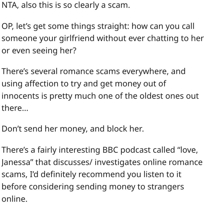 5. You shouldn't call someone you've never seen your girlfriend.