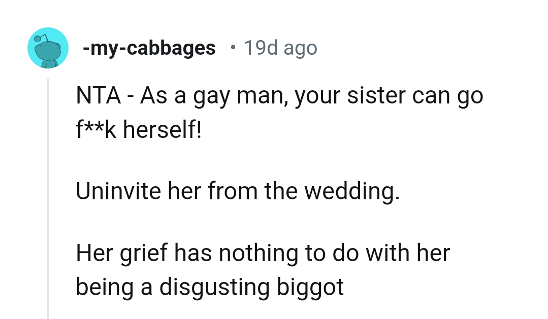 Her grief has nothing to do with this