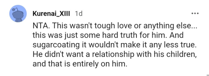 He didn't want a relationship with his children