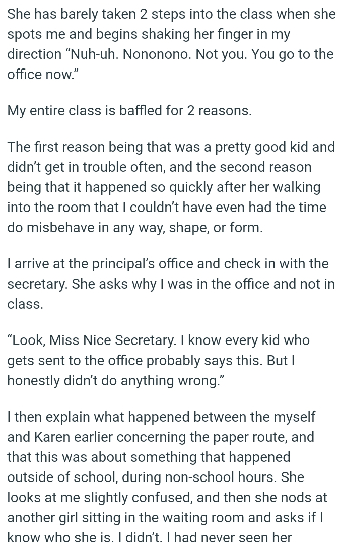 The first reason the class was baffled is that the OP was a pretty good kid and didn’t get in trouble often