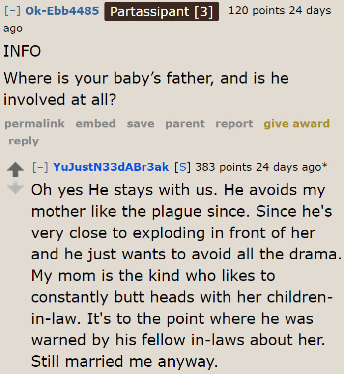 The OP has a kind husband.