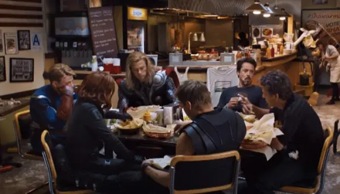 1. Just two days before the Avengers premiered, RDJ let it slip that the cast would be together again that night to film one particular scene. The director, Joss Whedon, said at an Entertainment Weekly roundtable two days later, 