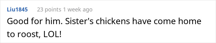 That's what she gets for being a scheming sister.