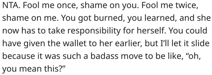 18. She dealt with her sister-in-law in the right manner.