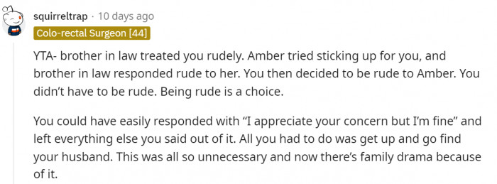 Here's the first comment that says the OP is TA.