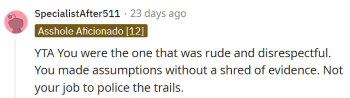 Not your job. Period.