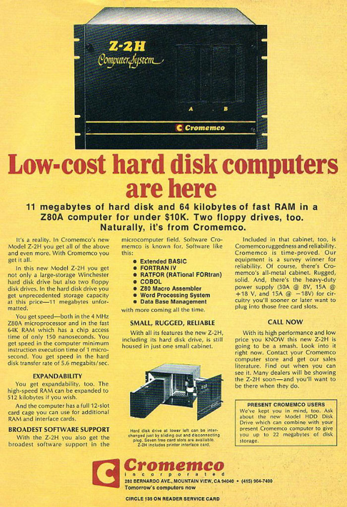 37. Low-Cost Hard Disk Computer: $10,000