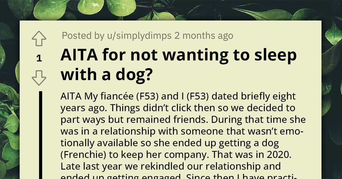 Redditor Is Tired Of Her Fiancée's Dog Sleeping With Them In Bed