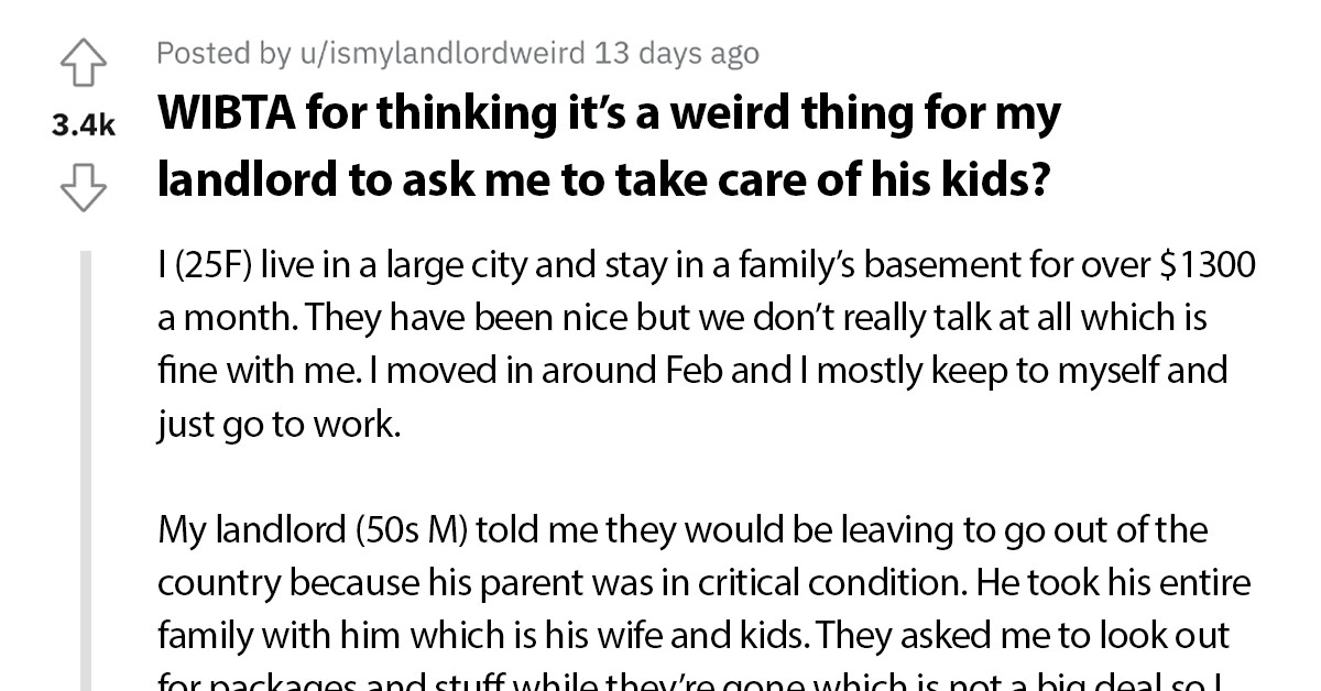 Woman Shares Her Landlord's Insane Request With The Internet