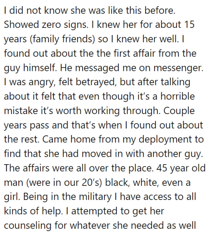 OP shared some additional info about their marriage: