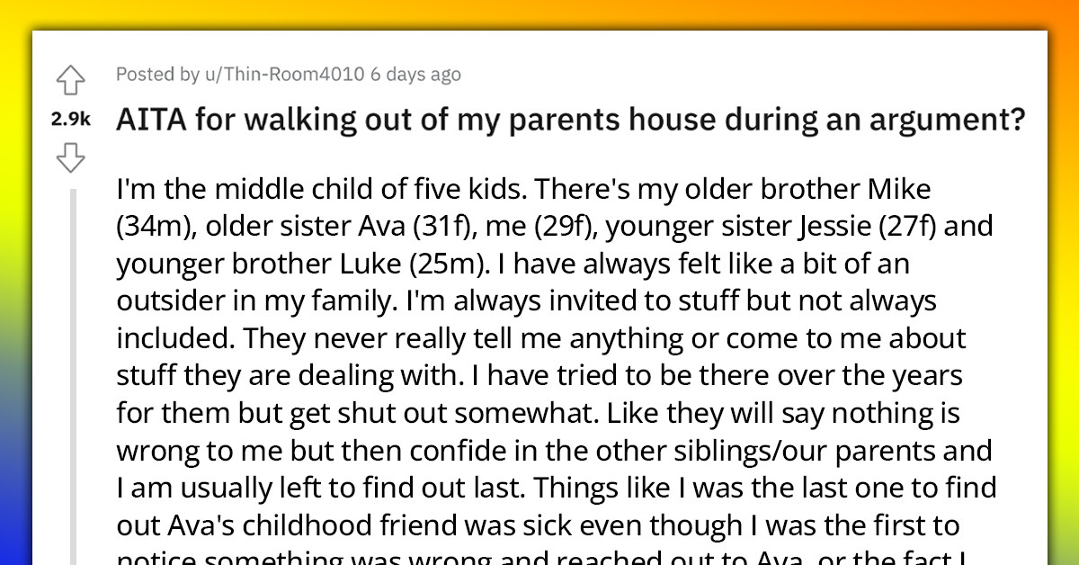 Woman Finally Stands Up To Family After Years Of Being Treated Like An Outsider