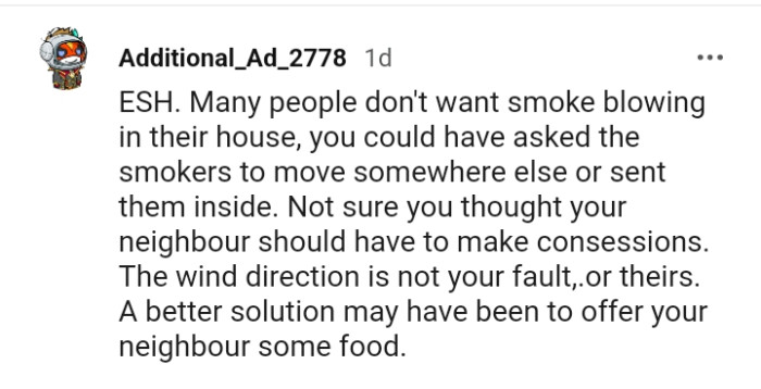 The wind direction is not your fault or theirs