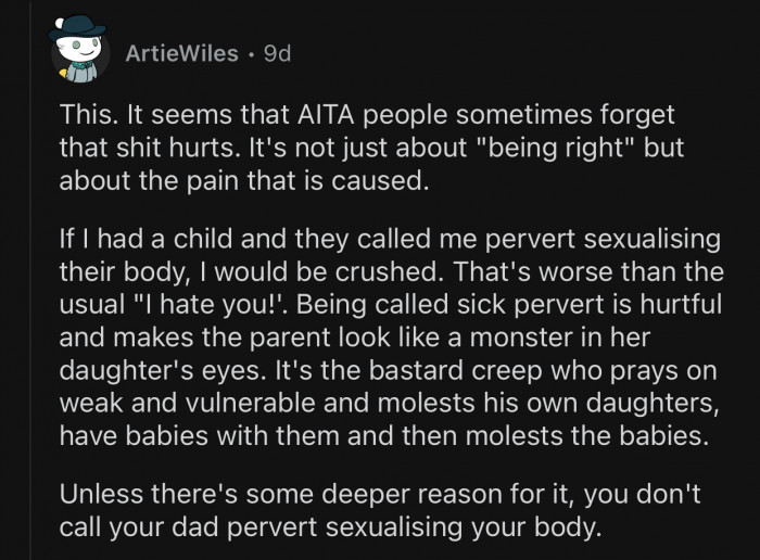 No parent wants to be seen as a monster in their children's eyes.