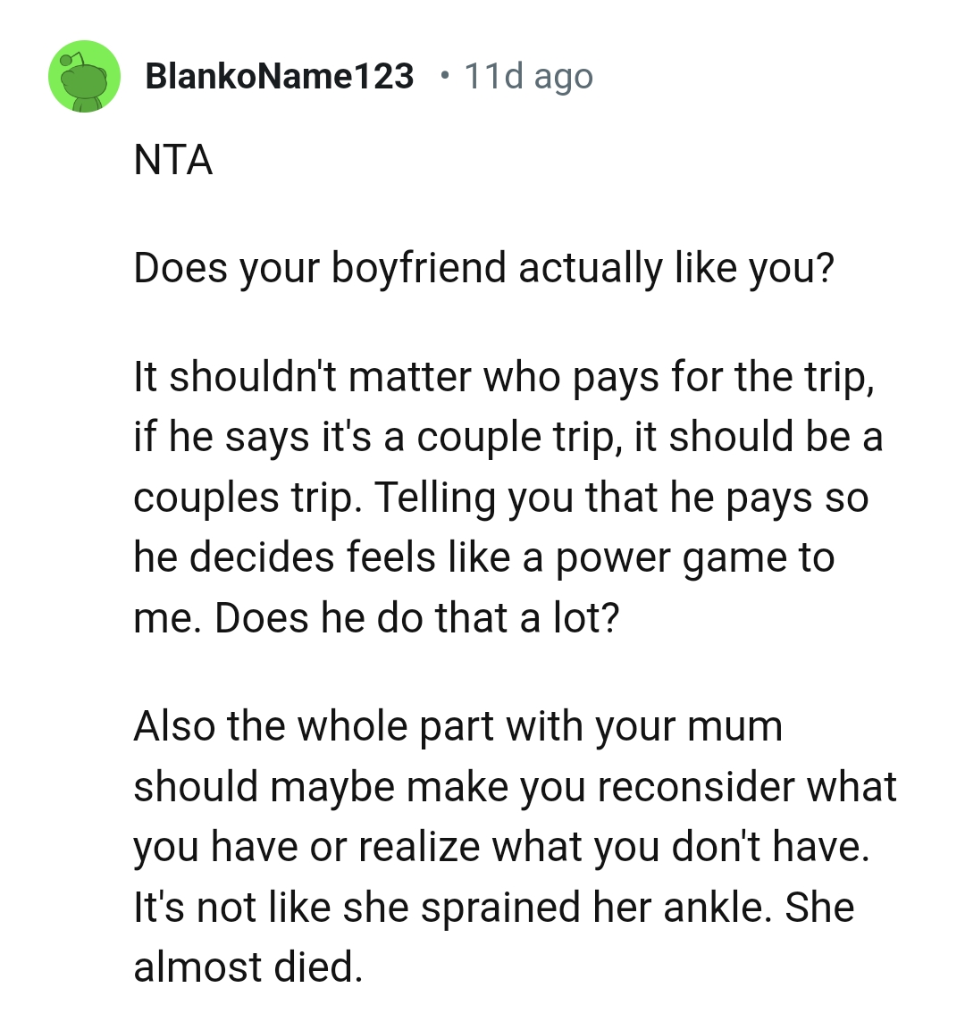 It should be a couple's trip