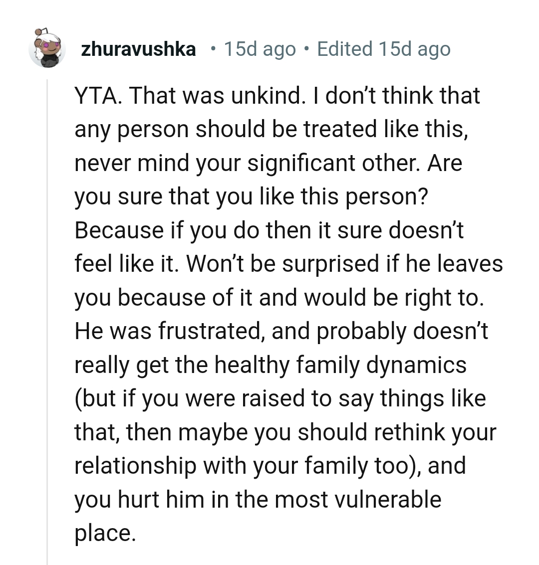 This Redditor believes no one should be treated like this