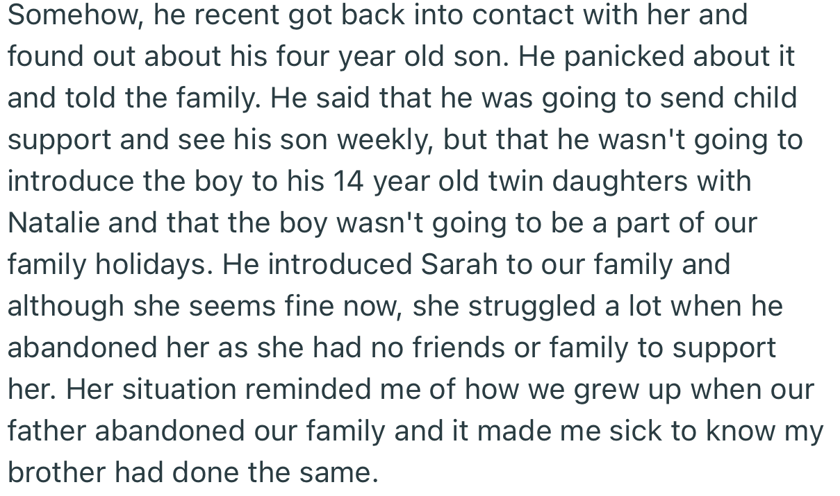 Years later, Alex got in contact with Sara and was eager to reconnect with his child