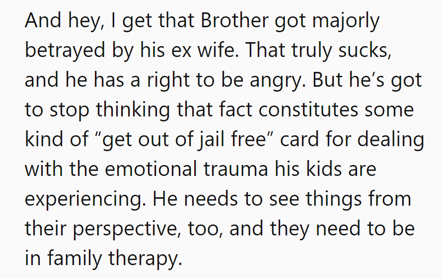 No 'get out of jail free' card for emotional neglect, bro. It's family therapy time before someone lands in Monopoly jail!