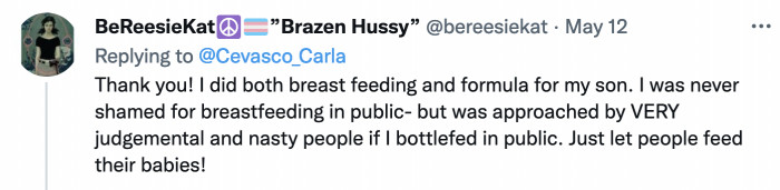 Oddly enough, people these days will give you the stink eye if you bottle-feed your baby in public.