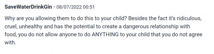 OP should not allow them to make her child go through that.