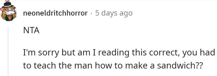 A Reddit user was pretty shocked, so they had to ask the OP again: