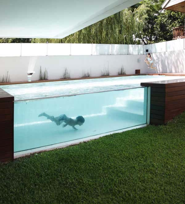3. Peepshow Pool: This above-ground see-through pool showcases your aquatic moves in all their unsynchronized glory.