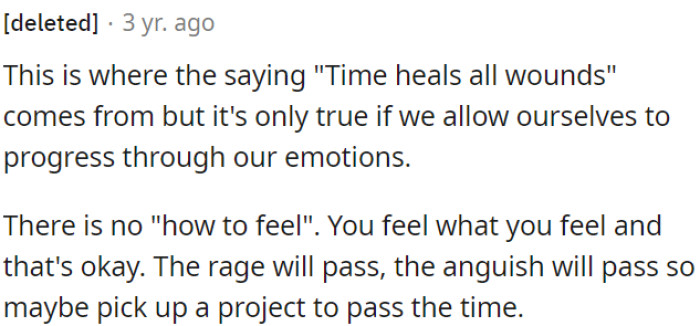 OP Could Consider Taking on a Project to Occupy His Time.