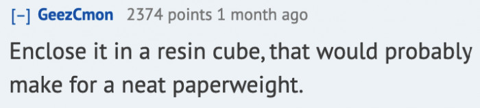 Unusable items = paperweight