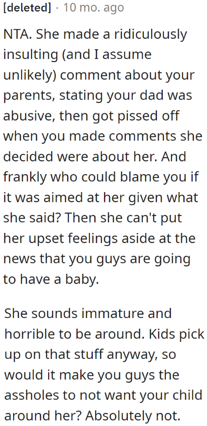 The Mother Was Not Only Dismissive, but Her Comments Were Also Offensive. No Wonder the OP Doesn't Want Her in Her Life.