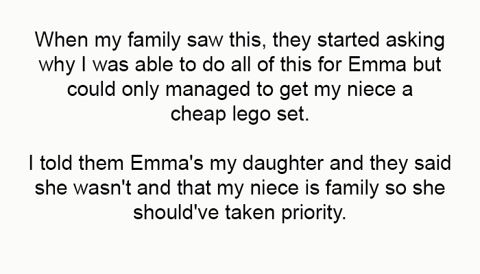 I told them Emma's my daughter.