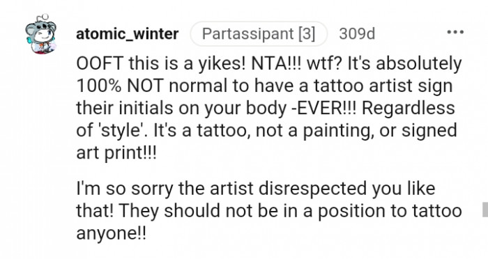 It is a tattoo not a painting