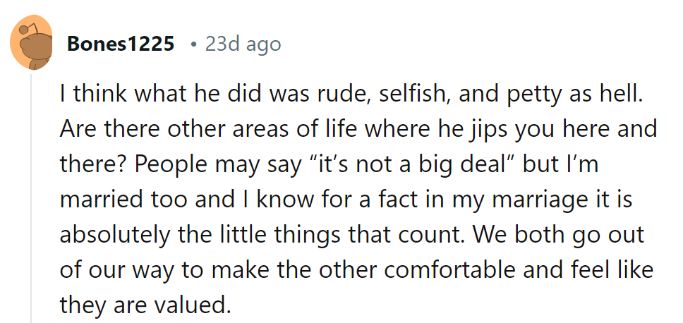 In marriage, it's the little things that make the biggest difference.