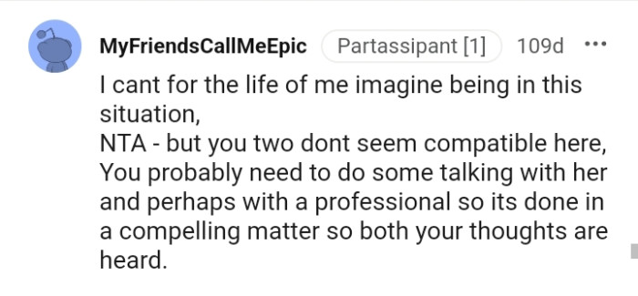 You two do not seem compatible here