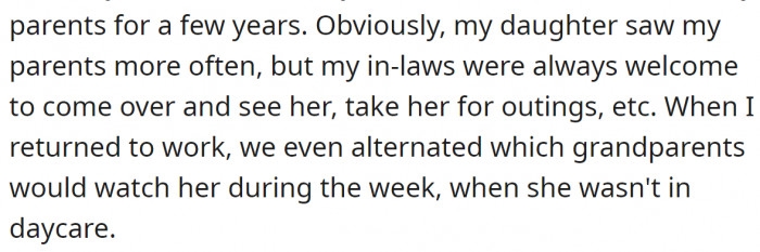 And the OP had really tried to organize everything so that no one felt neglected: