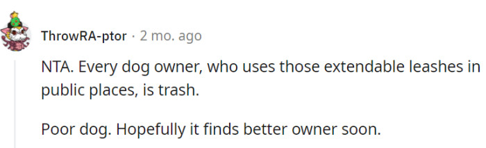 Poor Pup Deserves a Responsible Owner, Not Someone Playing 'Leash Roulette' in Public Spaces.