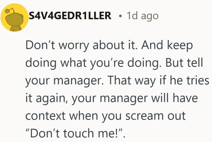 Keep things as they are, but be ready to speak up louder next time.